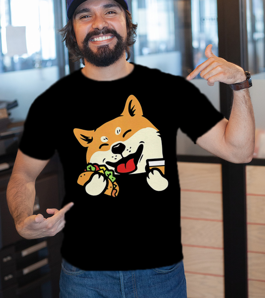 Cute Shiba Inu Taco Pocket Cinco De Mayo T-Shirt