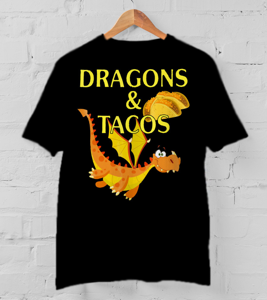 Dragons And Tacos Funny Fantas T-Shirt