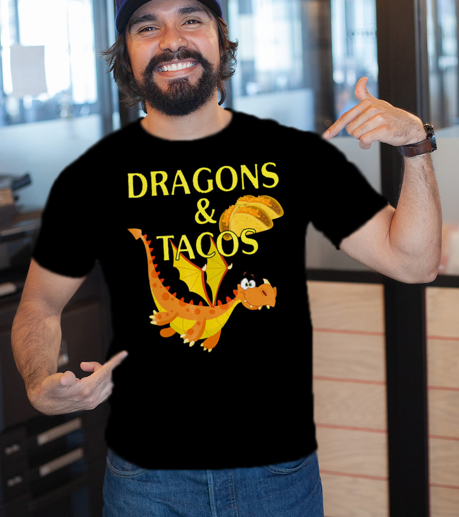 Dragons And Tacos Funny Fantas T-Shirt