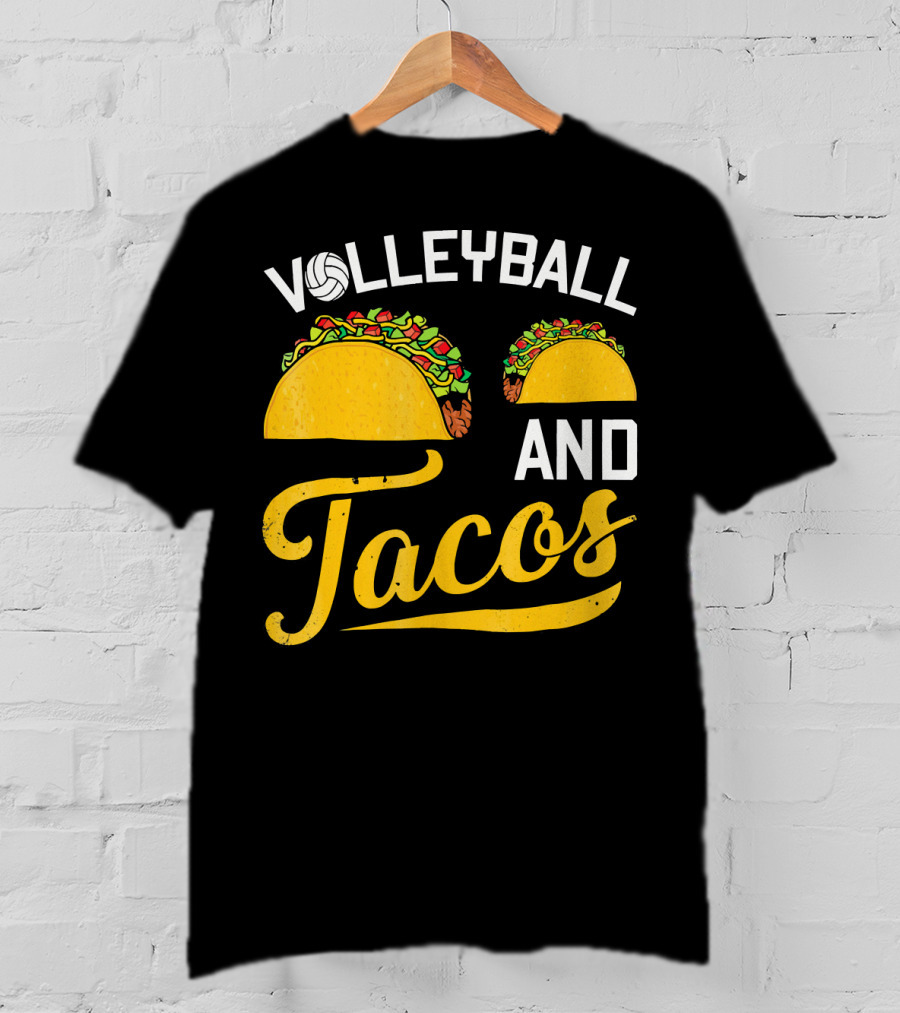 Volleyball Enthusiast's Love For Tacos T-Shirt