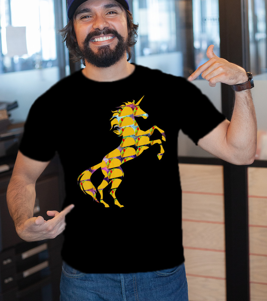 Unicorn Galaxy Space Tacos T-Shirt