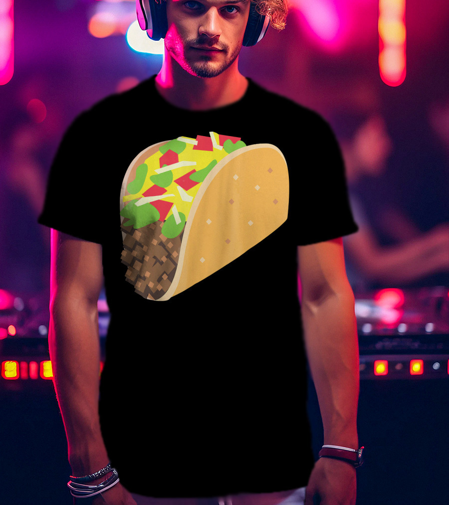 I Love Tacos Emoji Mexican Taco T-Shirt