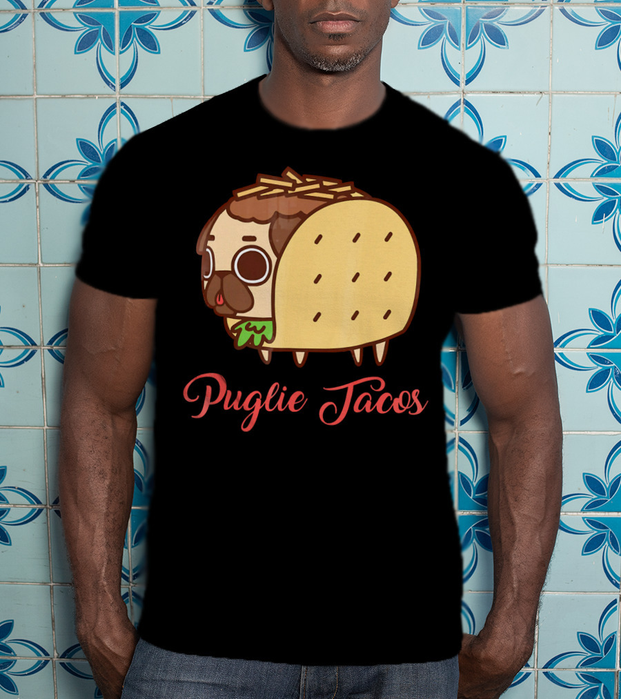 Puglie Tacos Cute Mexican Food Dog T-Shirt