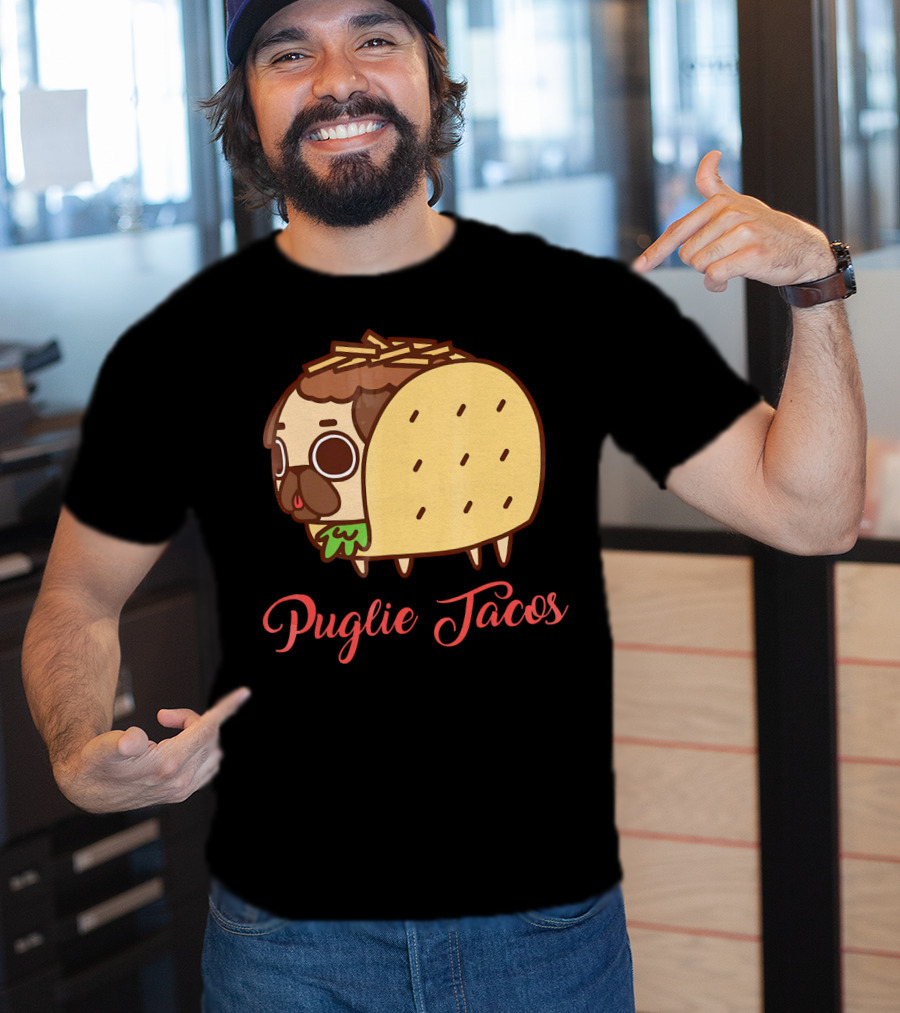Puglie Tacos Cute Mexican Food Dog T-Shirt
