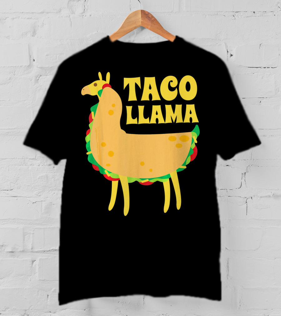 Taco Llama Animal Funny Mexican Cinco De Mayo T-Shirt