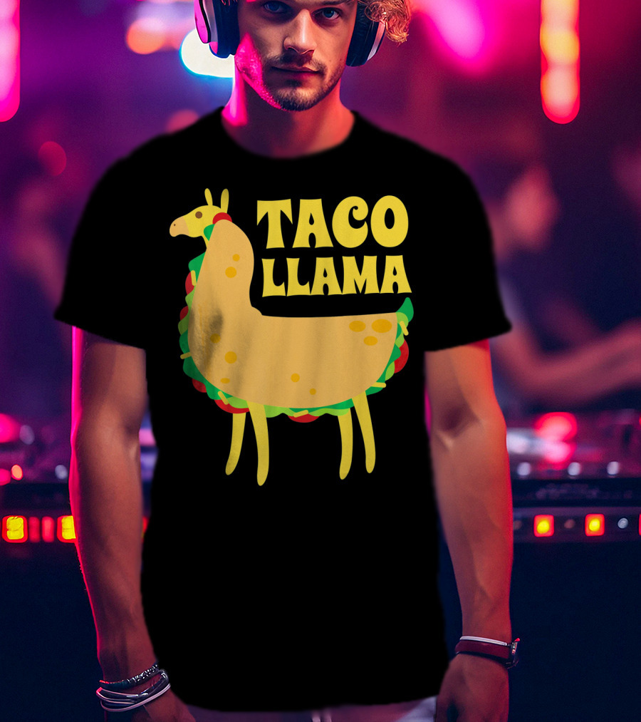 Taco Llama Animal Funny Mexican Cinco De Mayo T-Shirt