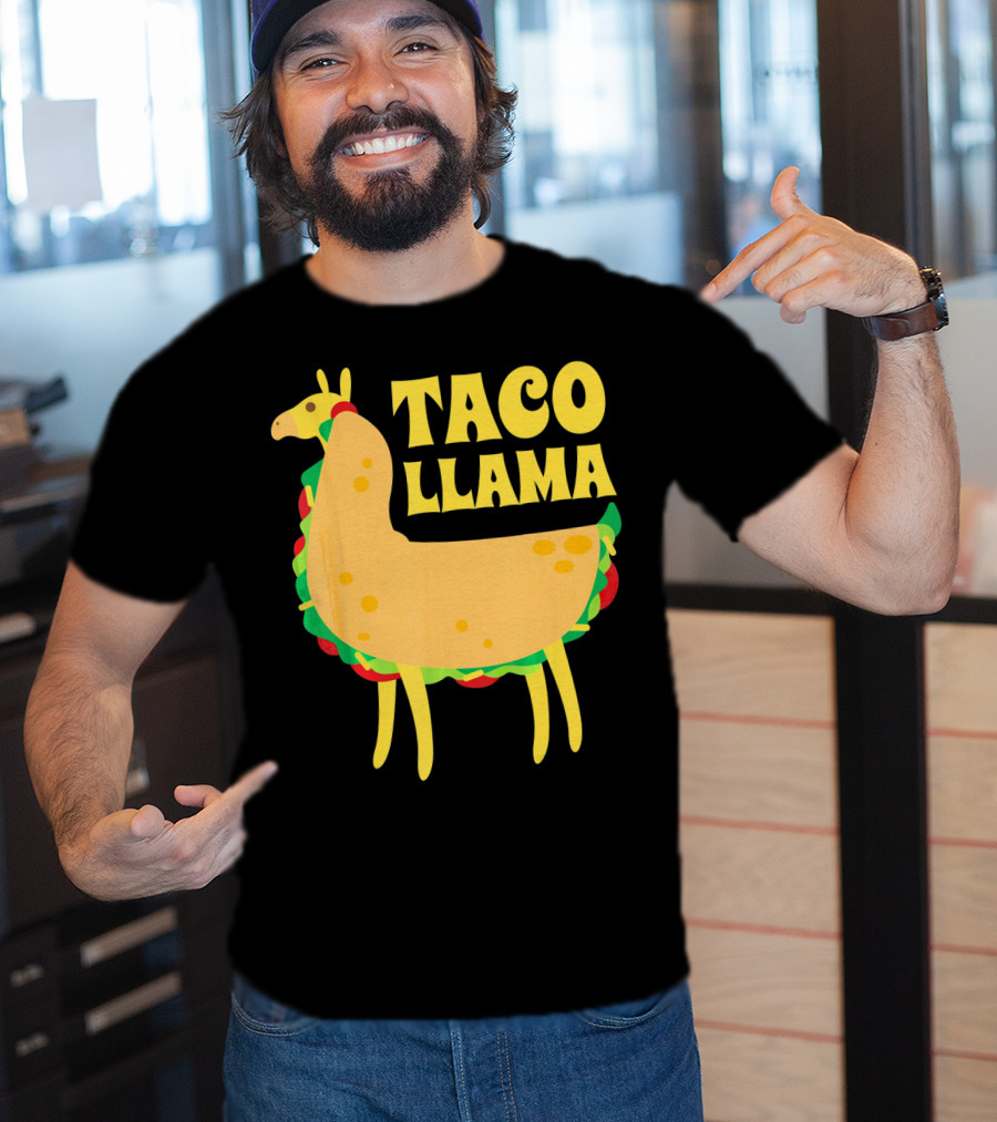 Taco Llama Animal Funny Mexican Cinco De Mayo T-Shirt