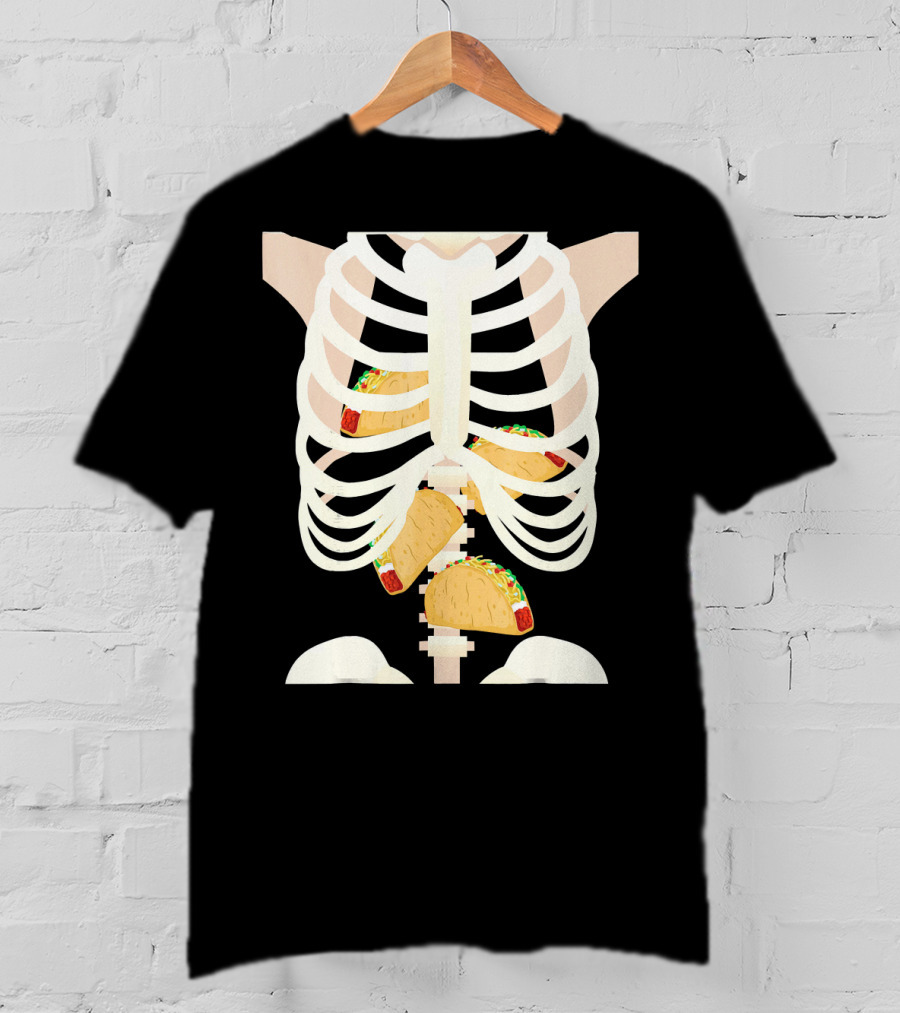 Funny Taco Skeleton Halloween T-Shirt