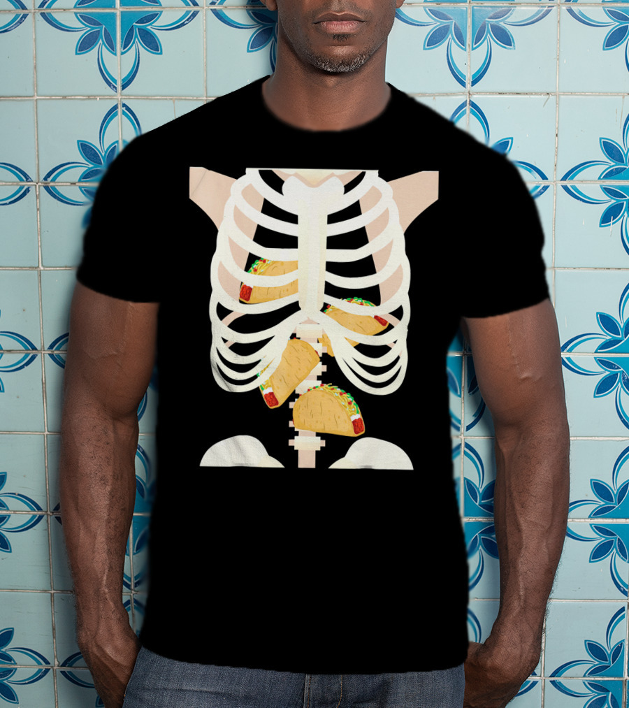 Funny Taco Skeleton Halloween T-Shirt