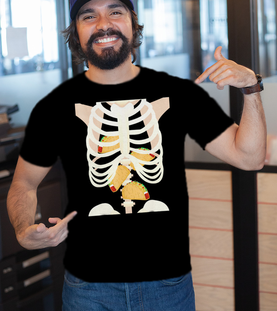 Funny Taco Skeleton Halloween T-Shirt