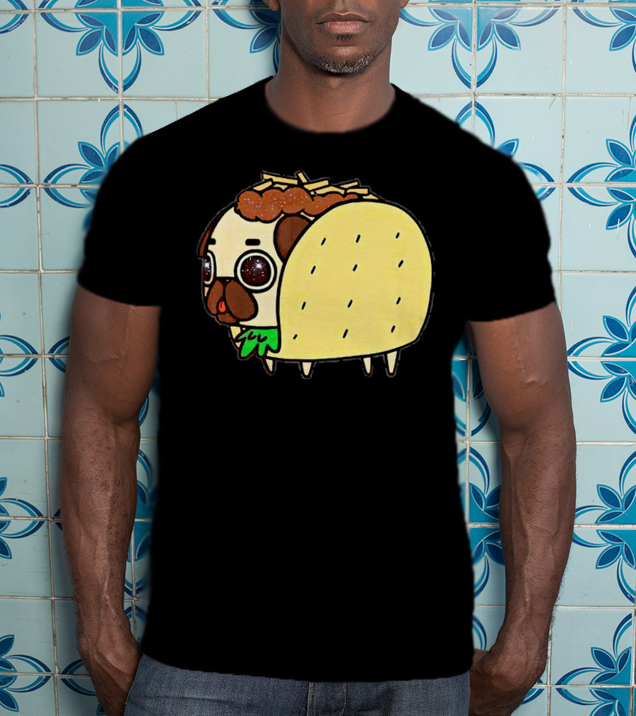 Funny Pug Taco Fusion With Toppings T-Shirt