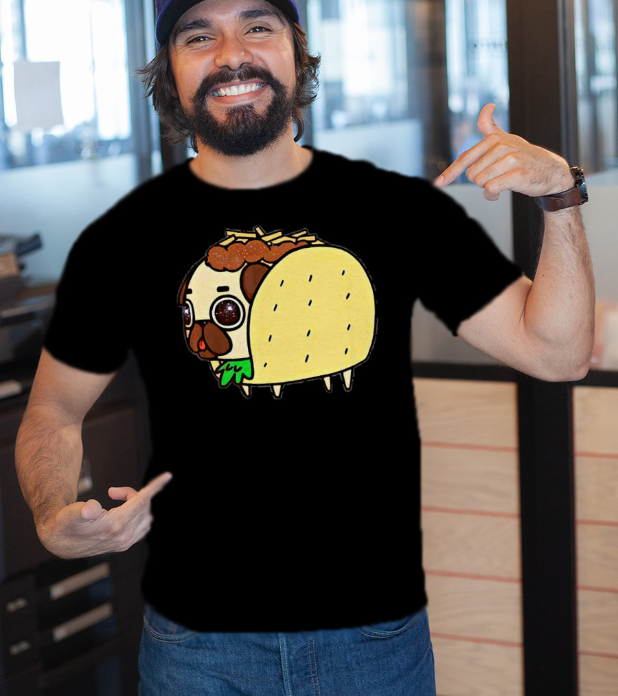 Funny Pug Taco Fusion With Toppings T-Shirt
