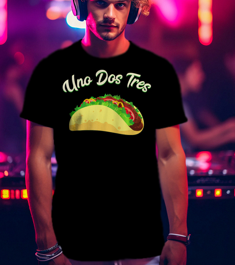 Uno Dos Tres Taco Kids Plus Curve Text T-Shirt