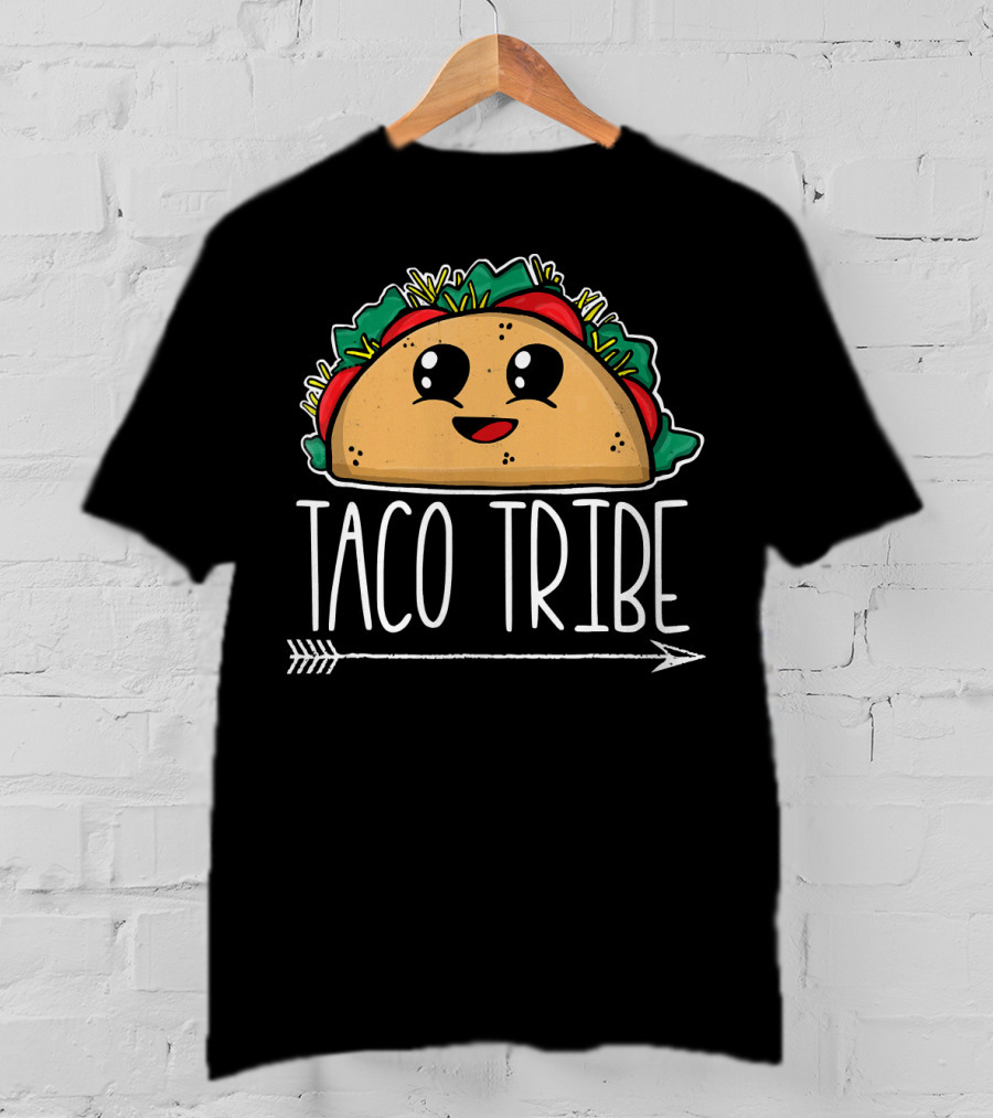 Taco Tribe Cute Taco Face With Arrow T-Shirt