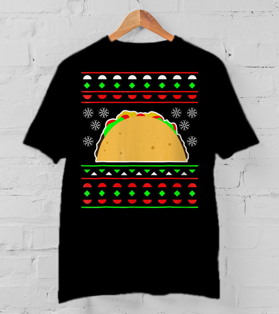 Taco Ugly Christmas Sweater Merry T-Shirt