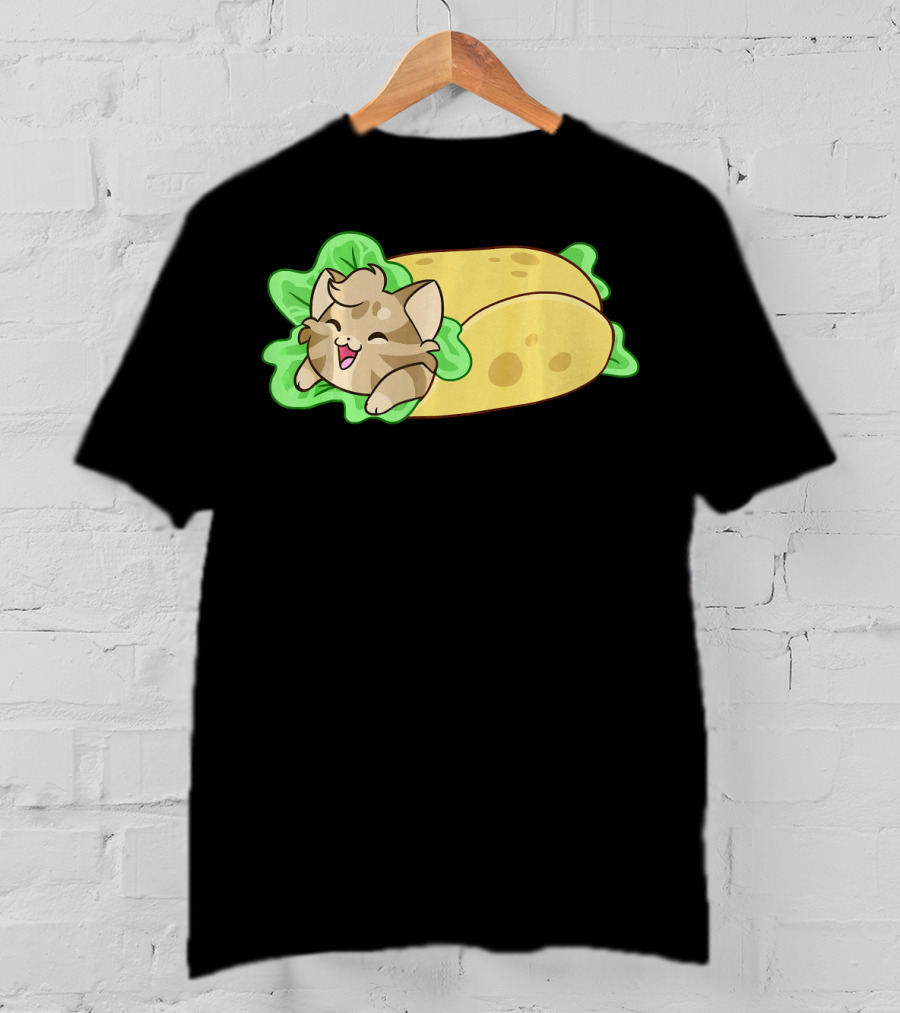 Soft Taco Shell Cat Cozy Wrap T-Shirt