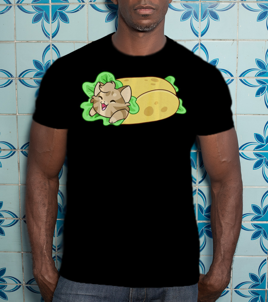 Soft Taco Shell Cat Cozy Wrap T-Shirt