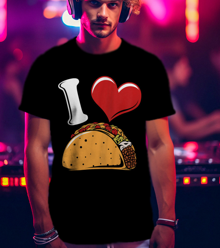 Kids Funny I Heart Tacos Love T-Shirt