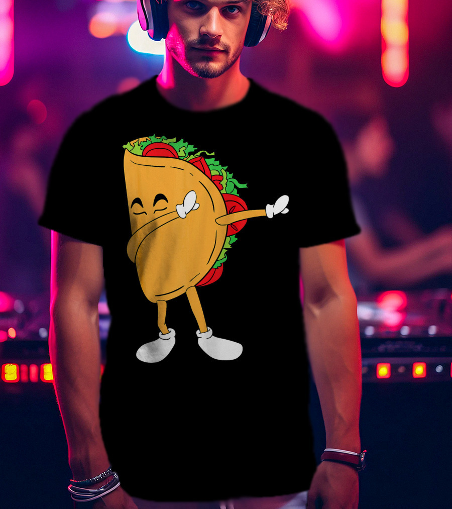 Dabbing Taco Mexico Funny Mexican Food T-Shirt