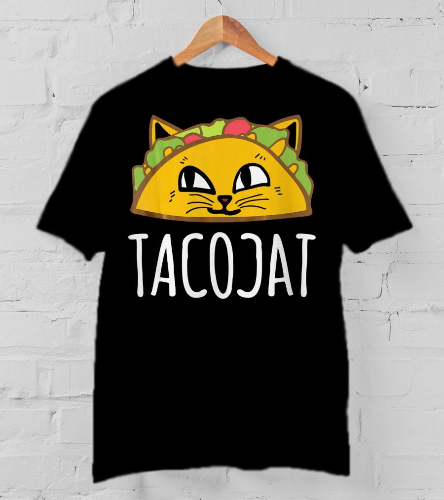 Tacocat Cute Cat And Taco Palindrome T-Shirt