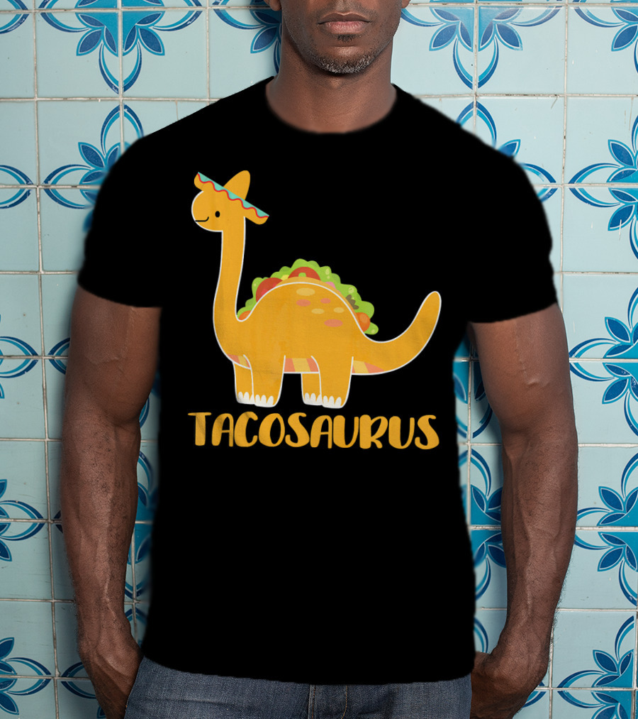 Tacosaurus Brachiosaurus Sombrero Funny Taco Dino T-Shirt
