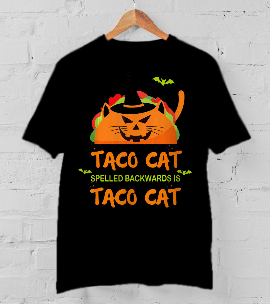 Halloween Taco Cat Spelled Backwards Is Taco Cat T-Shirt