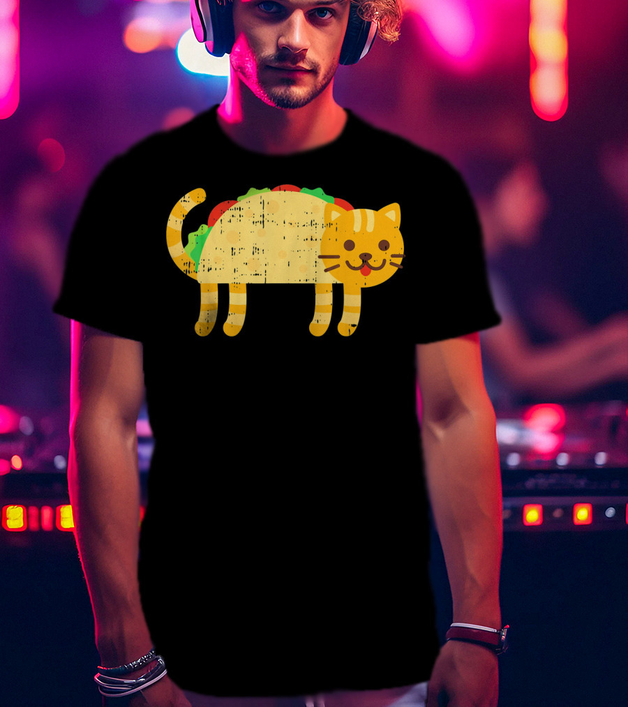 Taco Cat Kitty Kitten Funny Mexican Cinco De Mayo T-Shirt