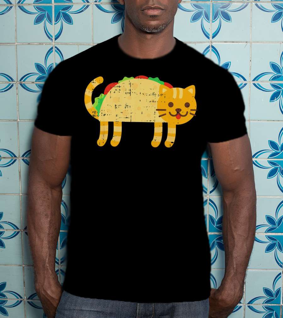 Taco Cat Kitty Kitten Funny Mexican Cinco De Mayo T-Shirt