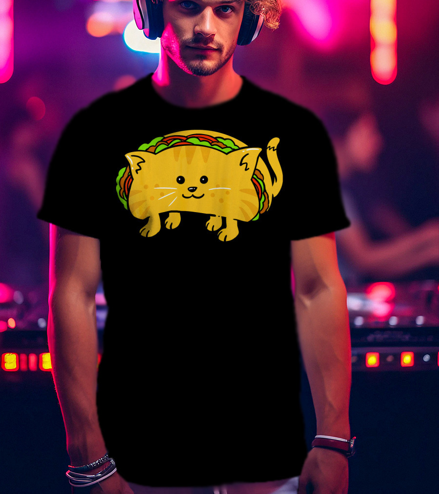 Cat Taco Roll Cute Animal Mashup T-Shirt