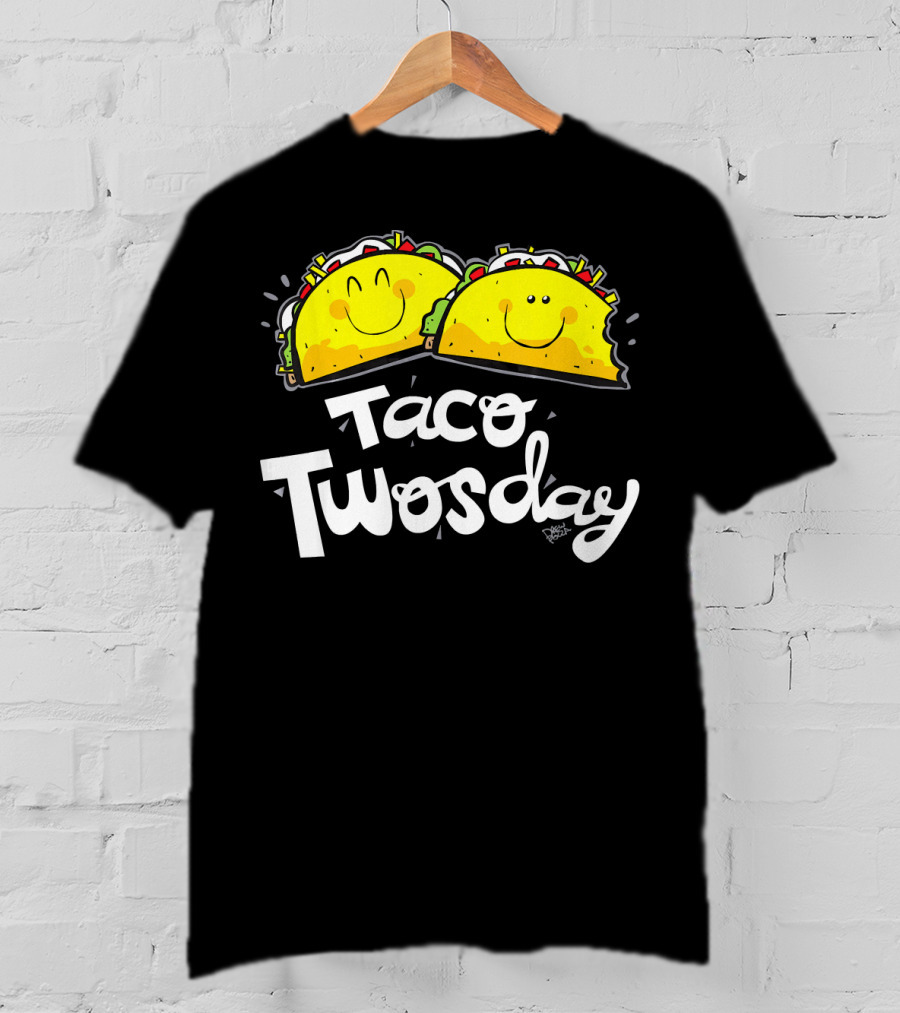 Taco Twosday Smiling Tacos Fun T-Shirt