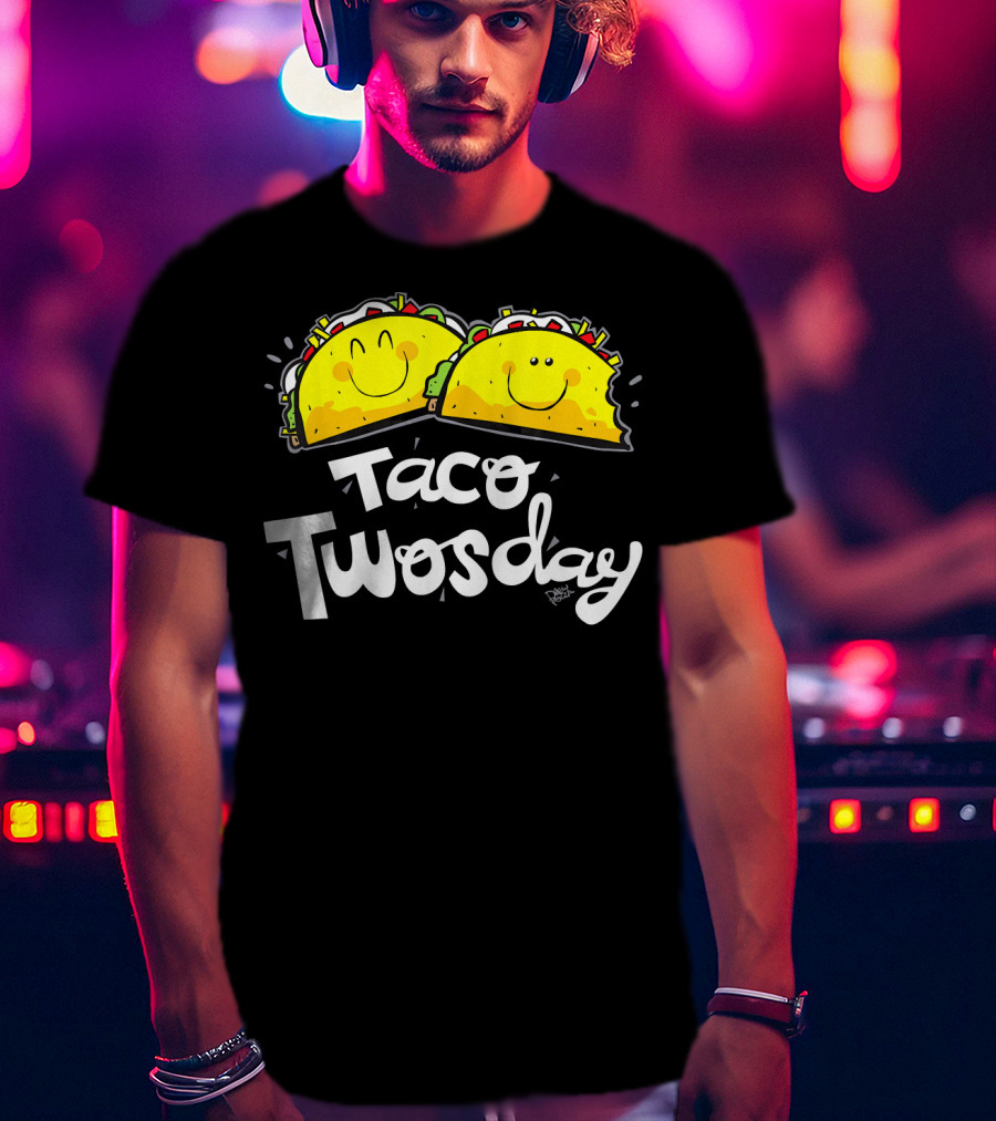 Taco Twosday Smiling Tacos Fun T-Shirt