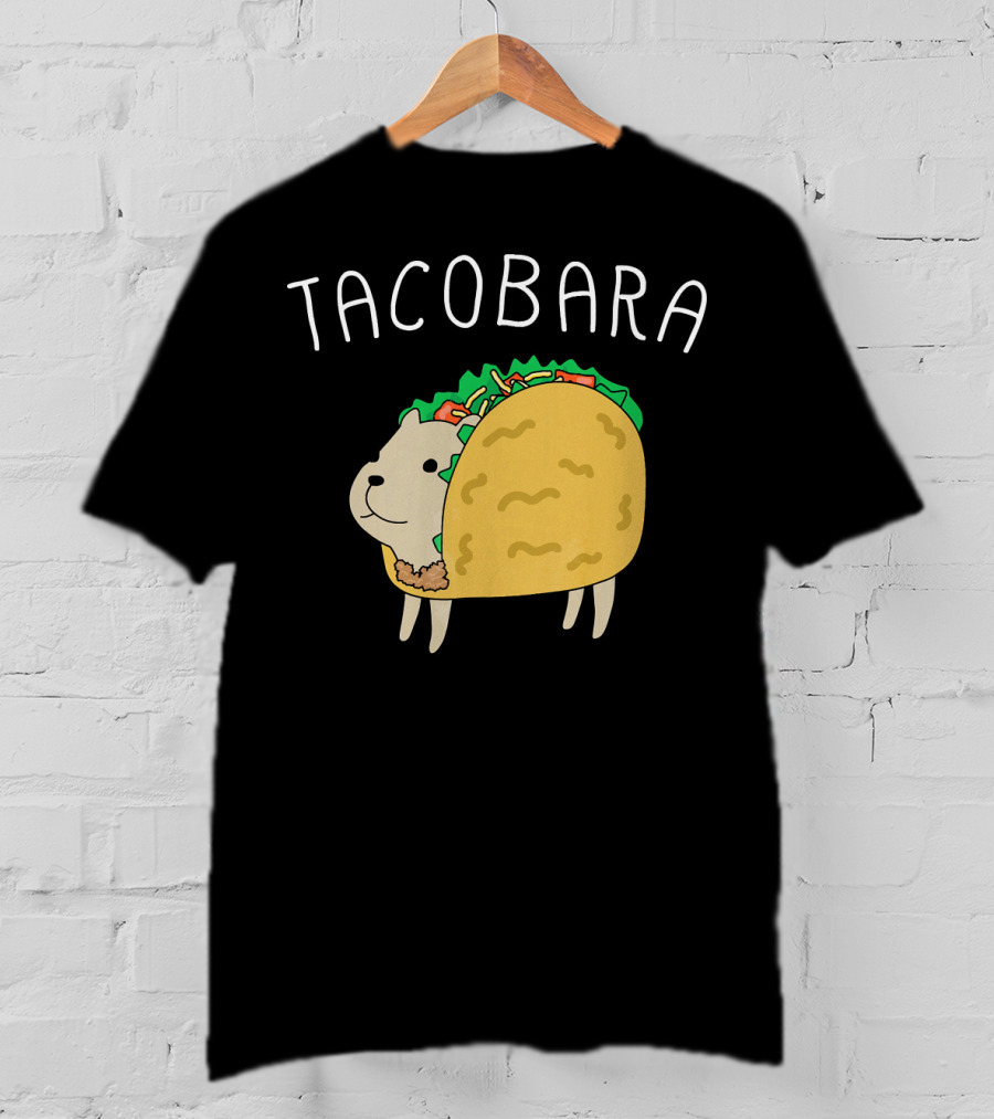 Tacobara Taco Capybara With Taco Shell Lettuce And Cheese T-Shirt