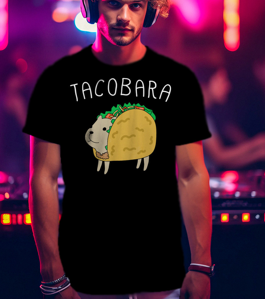 Tacobara Taco Capybara With Taco Shell Lettuce And Cheese T-Shirt