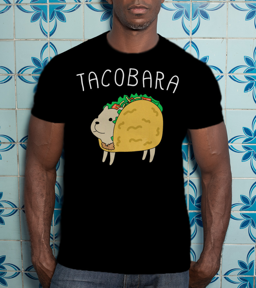 Tacobara Taco Capybara With Taco Shell Lettuce And Cheese T-Shirt