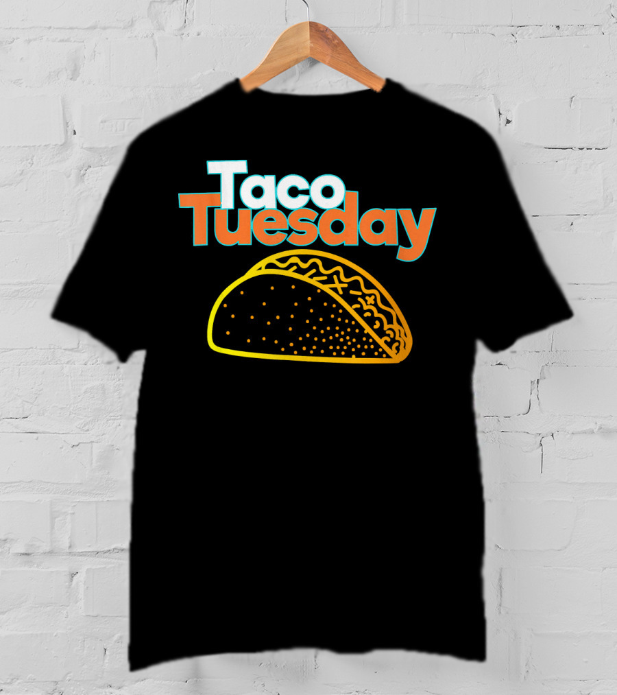 Taco Tuesday Mexican Food Fiesta Celebration With Vibrant Taco T-Shirt