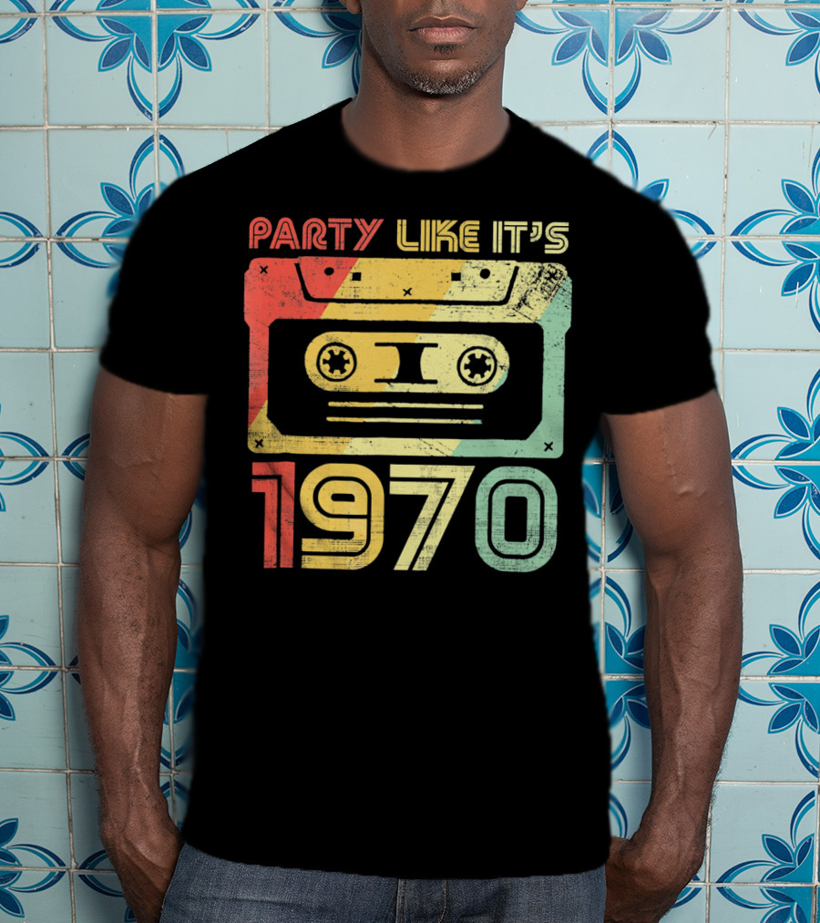 Party Like It's 1970 Retro 70s Cassette Tape T-Shirt