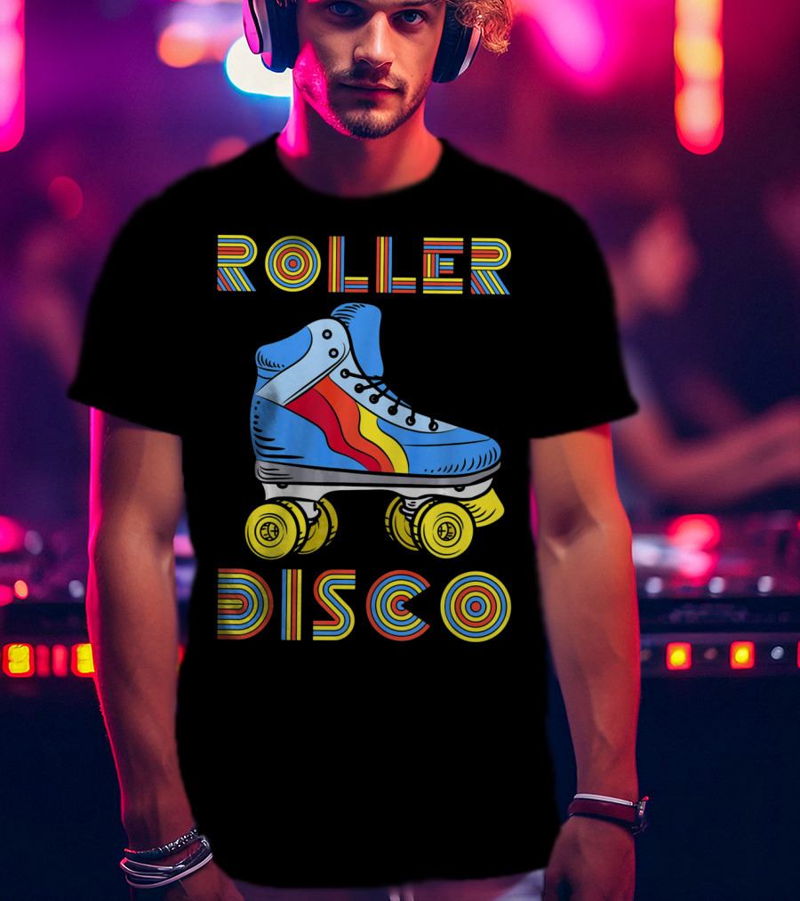 Retro 80s Roller Disco Skate Vibe T-Shirt