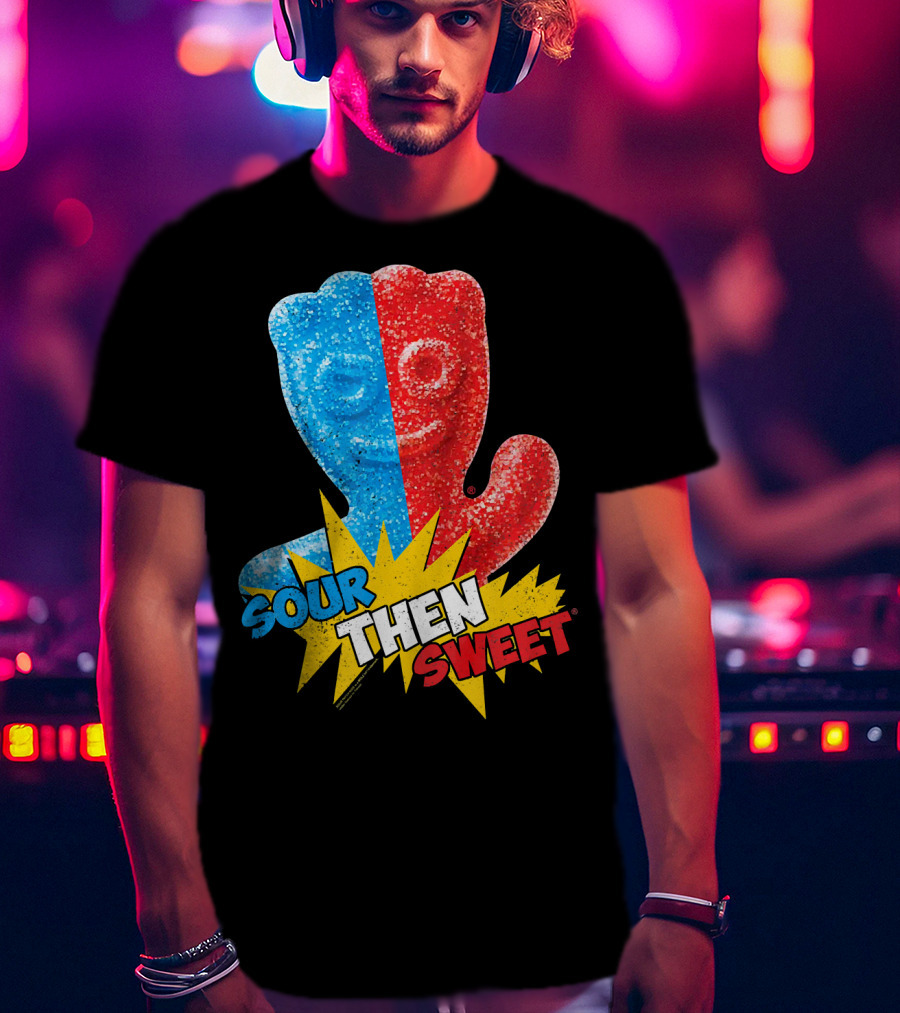 Sour Patch Kids Sour Then Sweet Candy Blue Red Explosion T-Shirt