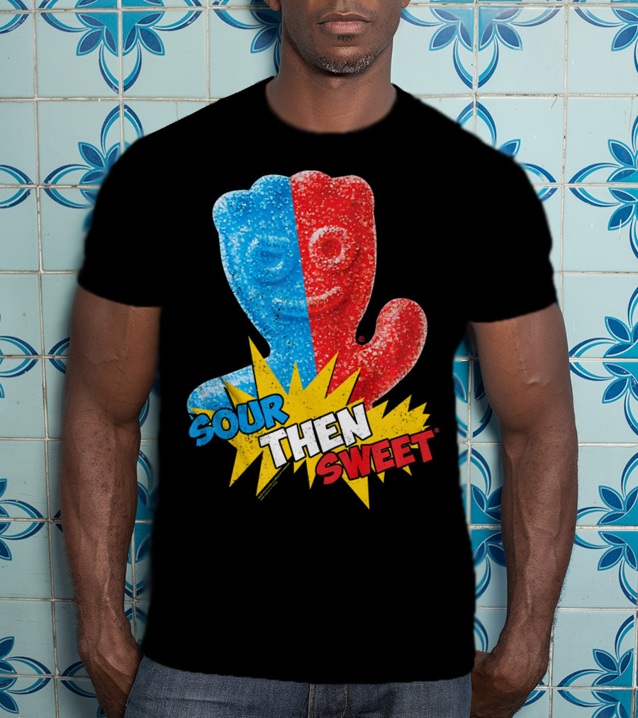Sour Patch Kids Sour Then Sweet Candy Blue Red Explosion T-Shirt