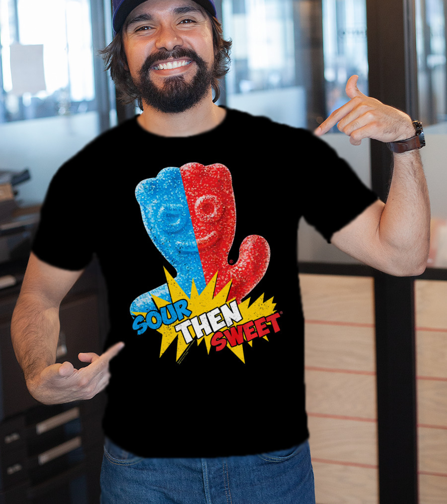 Sour Patch Kids Sour Then Sweet Candy Blue Red Explosion T-Shirt