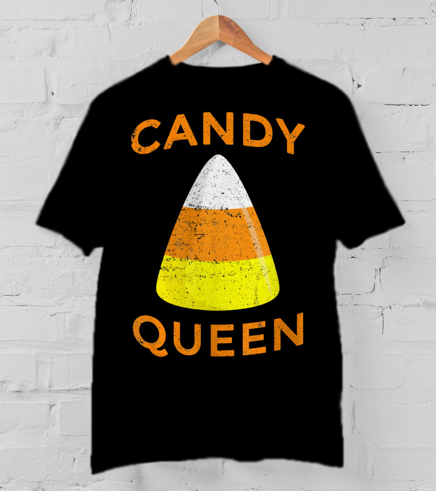 Candy Corn Queen Halloween Costume Iconic Treat T-Shirt