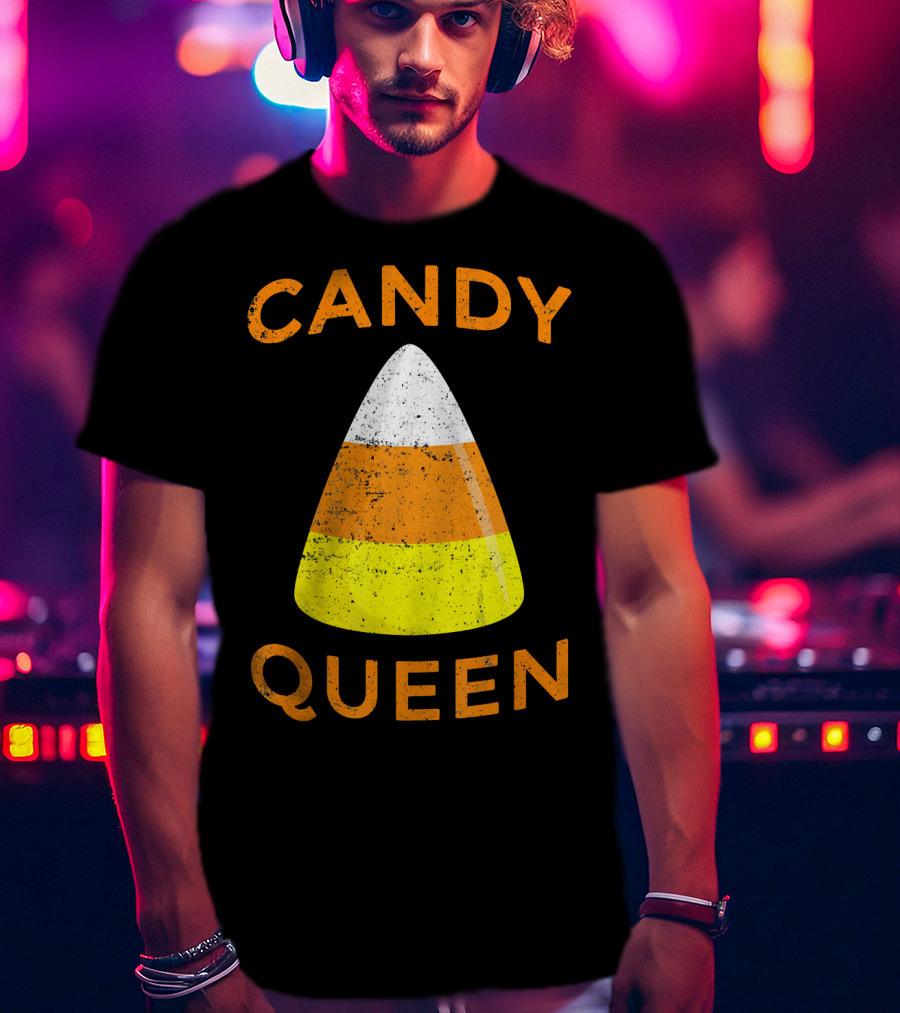 Candy Corn Queen Halloween Costume Iconic Treat T-Shirt