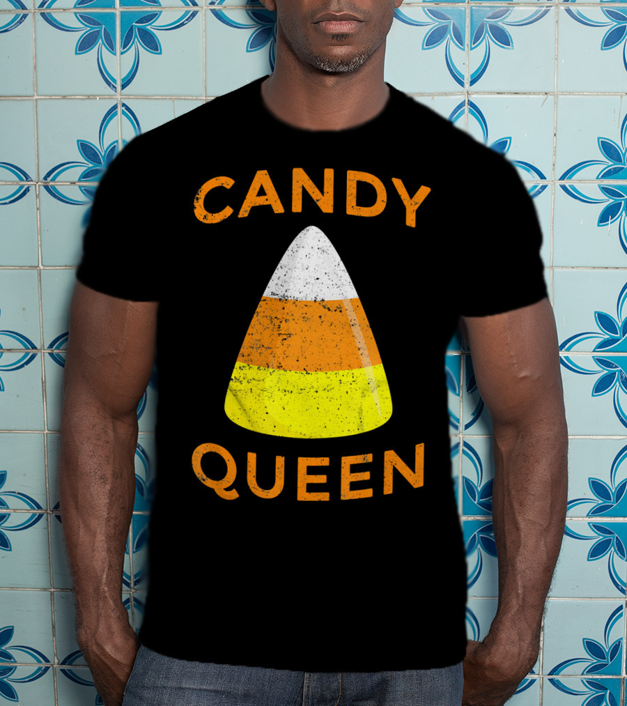 Candy Corn Queen Halloween Costume Iconic Treat T-Shirt