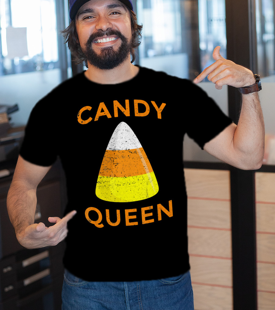 Candy Corn Queen Halloween Costume Iconic Treat T-Shirt