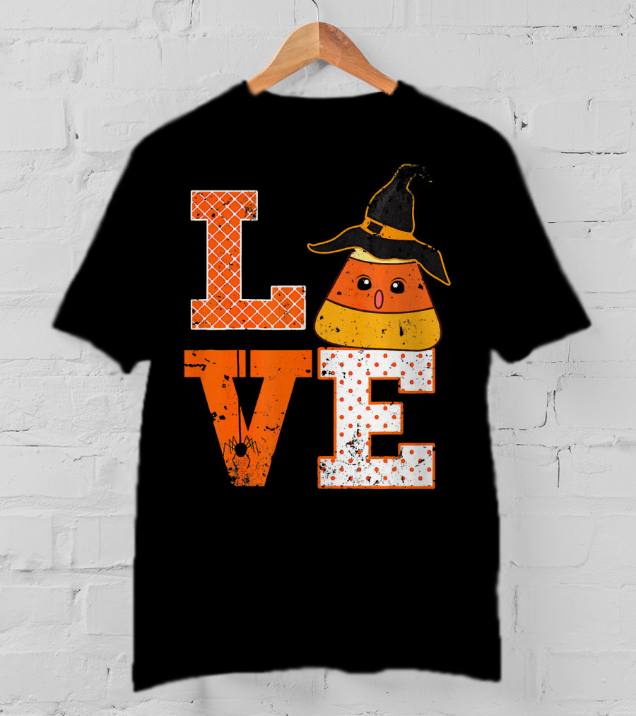 Love Candy Corn Cute Halloween Hat T-Shirt