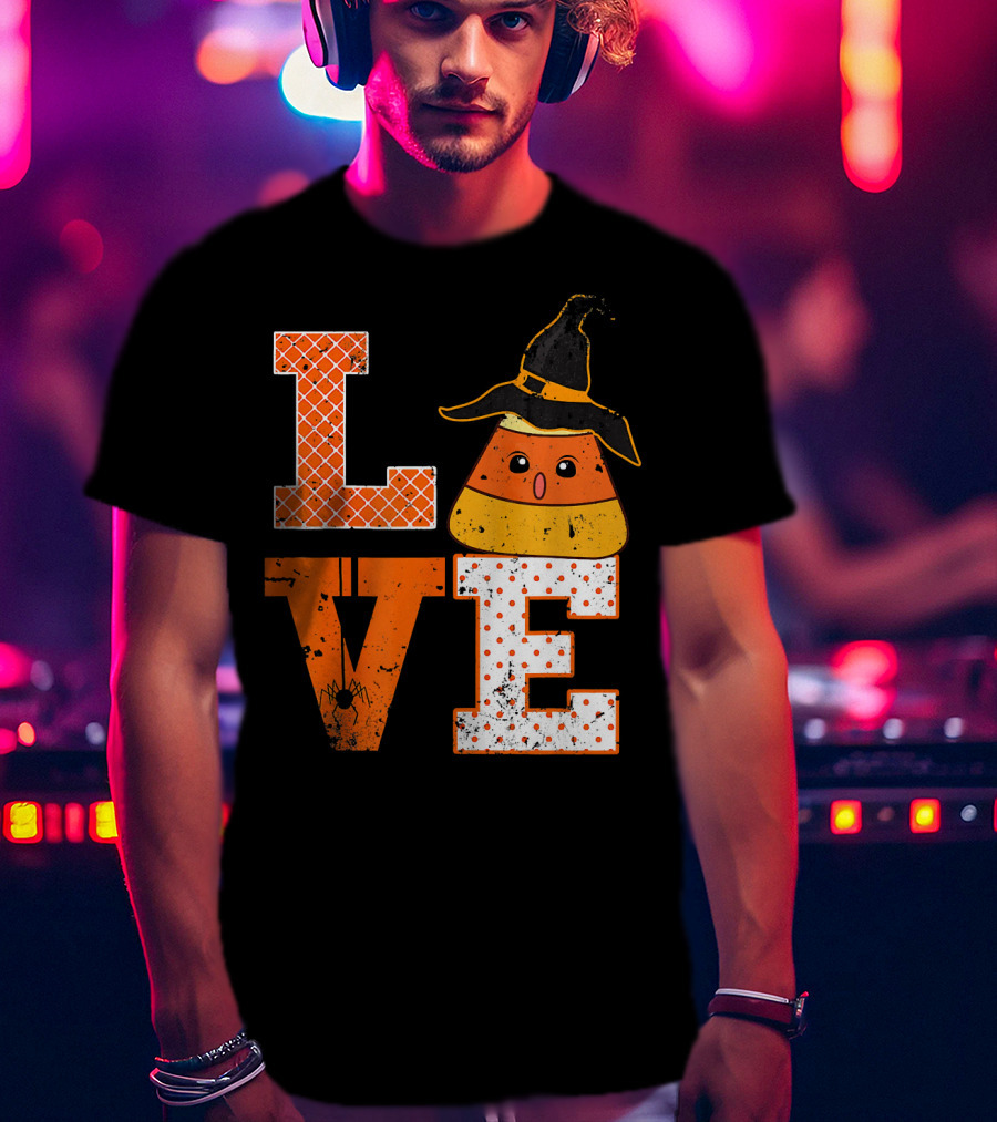 Love Candy Corn Cute Halloween Hat T-Shirt