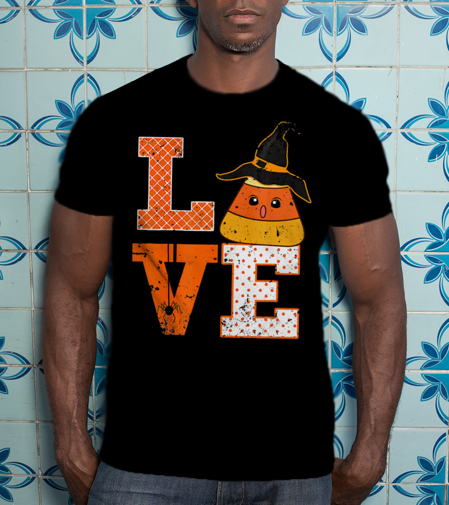 Love Candy Corn Cute Halloween Hat T-Shirt