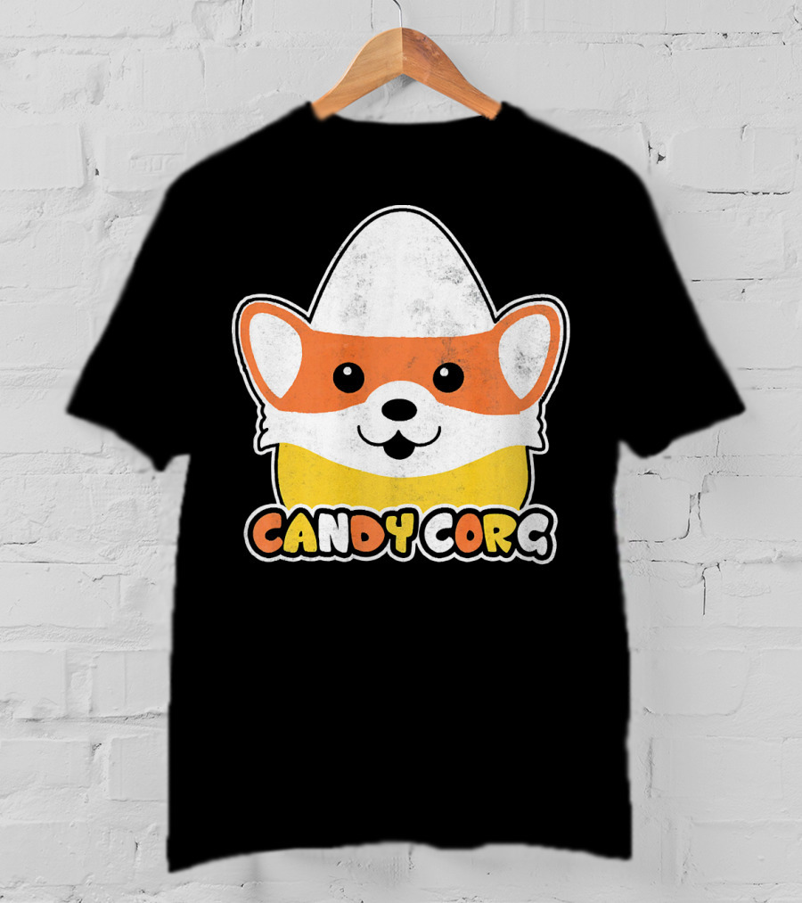 Candy Corn Corgi Halloween Dog Candy Corgi T-Shirt