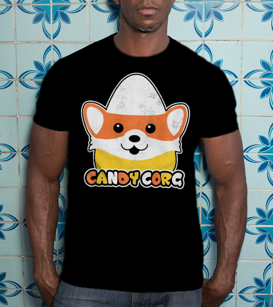 Candy Corn Corgi Halloween Dog Candy Corgi T-Shirt