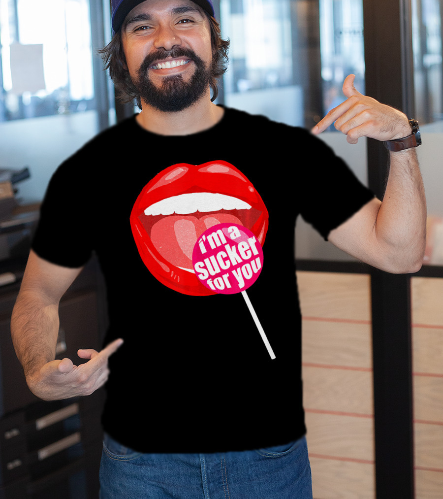 I'm A Sucker For You Candy Pop Lips T-Shirt